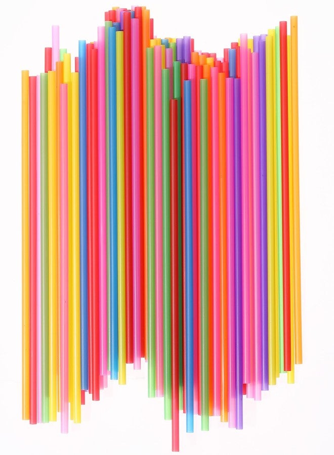 YAOSHENG 200-500 Pcs Colorful Disposable Drinking Plastic Straws.(7.87 inch Length, 0.236 inch Diameter,)-7Colors (200) - Image 1