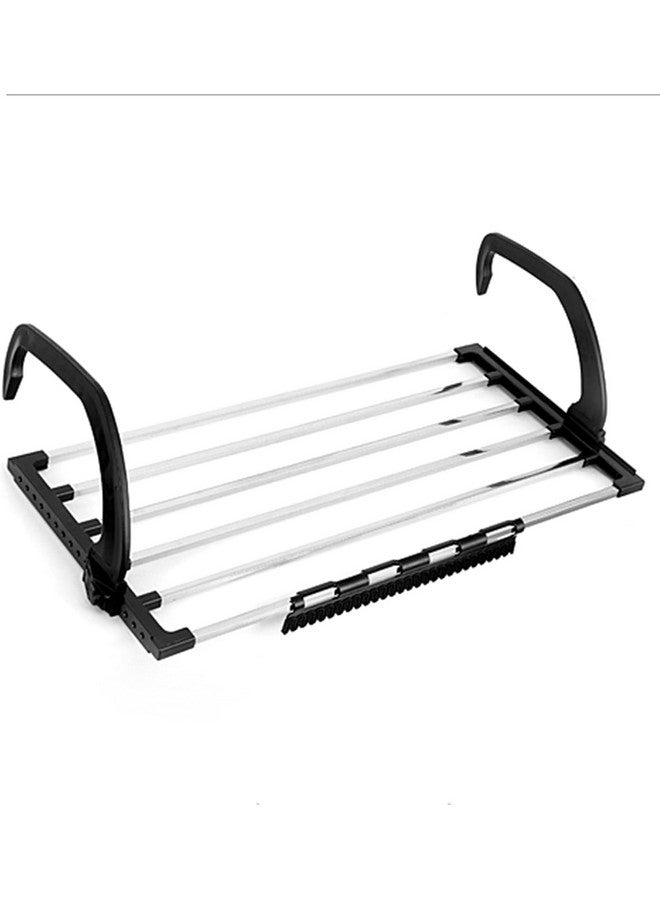 TEESTA TEESTA Foldable Balcony Window Clothes Laundry Rack 5 Rail Bar Holder for Indoor or Outdoor Space for Clothing, Socks, Shoes Rack and Plant Holder  - Image 2
