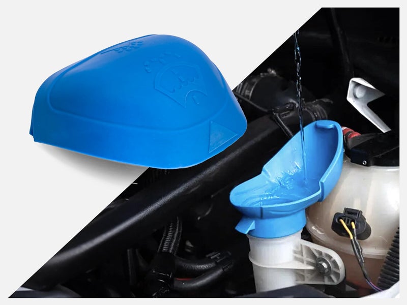Click&Fit Universal Windshield Fluid Reservoir Bottle Cap Replacement for Chevrolet, Buick, Audi, VW, Porsche with Funnel Mode; Replaces OE: 6V0955485; Wiper Washer Tank Cover Accessories - Image 4