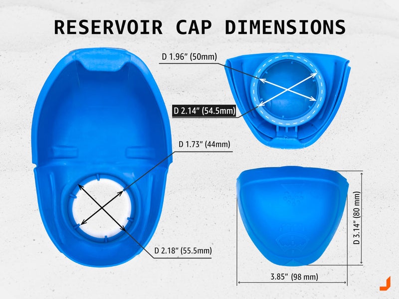 Click&Fit Universal Windshield Fluid Reservoir Bottle Cap Replacement for Chevrolet, Buick, Audi, VW, Porsche with Funnel Mode; Replaces OE: 6V0955485; Wiper Washer Tank Cover Accessories - Image 3
