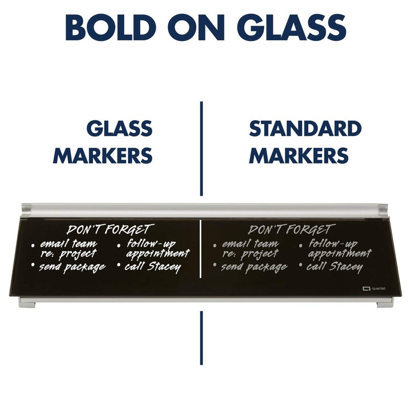 Quartet Glass Dry Erase Markers, Whiteboard Markers, Fine Tip, White and Neon Colors, 6 Pack (79558Q) - Image 2