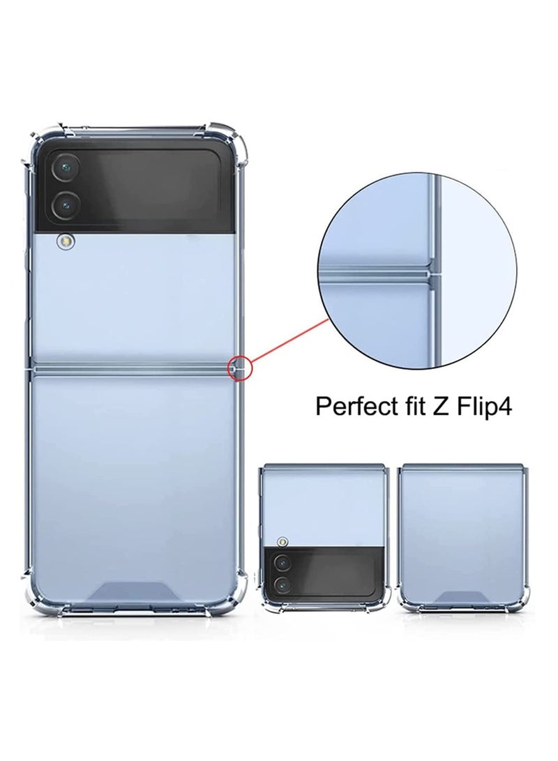 إلترازون Samsung Galaxy Z Flip 4 Clear Case, Z Flip 4 Crystal Clear Slim Fit Phone Cover Soft - Image 3