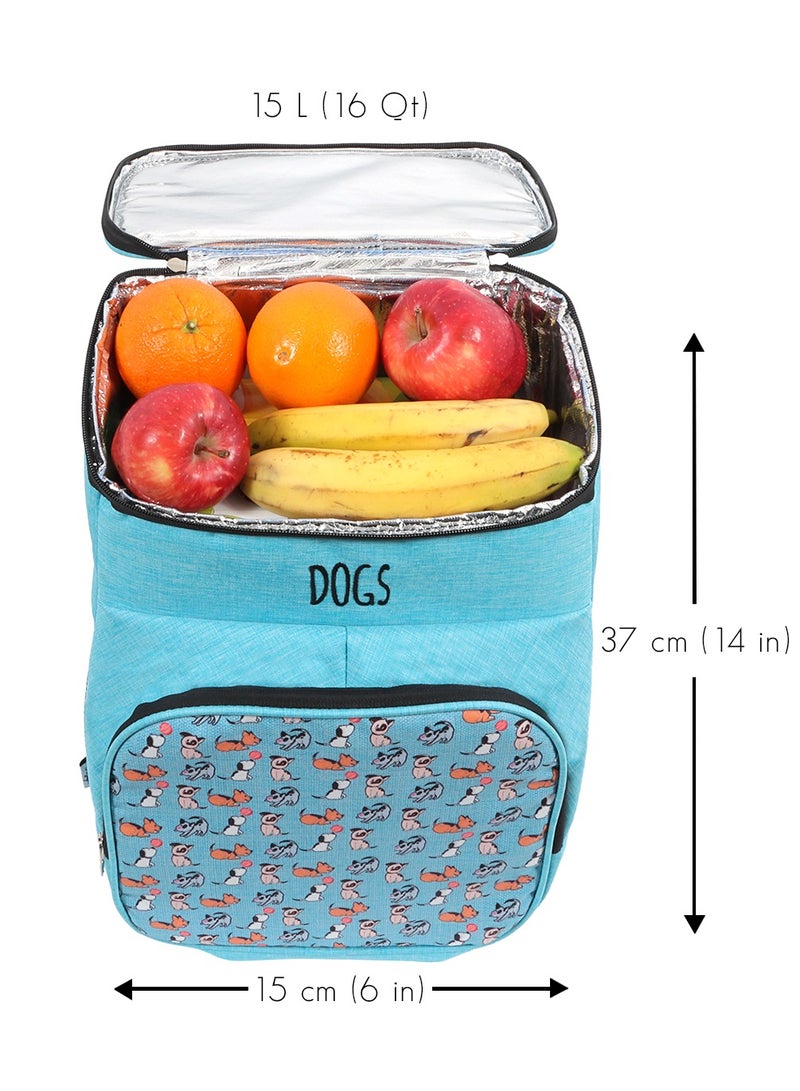 بيج ديزاين حقيبة ظهر مبردة معزولة Biggdesign متوسطة الحجم بسعة 16 كوارت، صندوق غداء مبرد ناعم، مقاومة للماء، حقيبة غداء معزولة، لنقل الطعام الساخن والبارد، مثالية للمكتب والمدرسة والنزهات والتخييم، للرجال والنساء. - Image 5