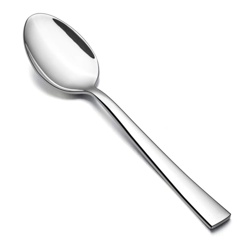 E-far Efar Dinner Spoons Set of 6 79 Inch Stainless Steel Soup Spoons Tablespoons for Home Kitchen or Restaurant Nontoxic Mirror Polished Squared Edge Dishwasher Safe - Image 2