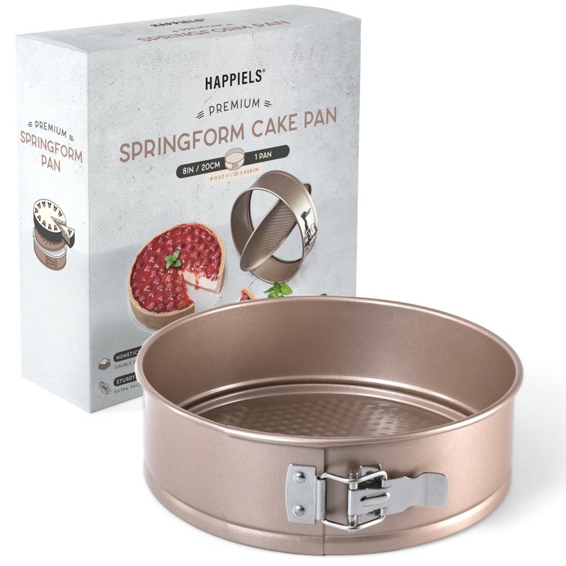 Happiels Non Toxic Nonstick 8 Inch Springform Pan | 8'' Cheesecake Mold | 8In Leakproof Spring-Form Round Cake Pans | Nontoxic Non Stick Spring Form Pan For Baking - Image 1