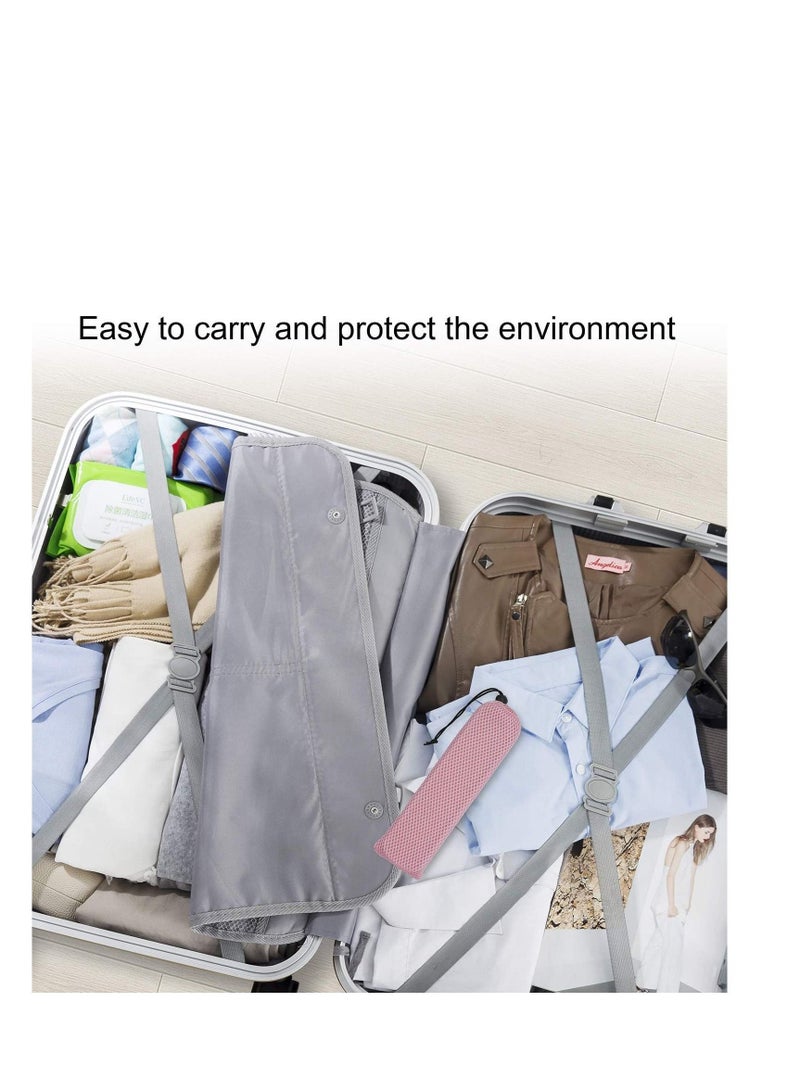 NIBEMINENT Travel Cutlery Set, Stainless Steel Set Portable Camp Reusable Flatware Pinkware,Include Fork Spoon Chopsticks with Case for Hiking Traveling Camping or School Lunch - Image 4