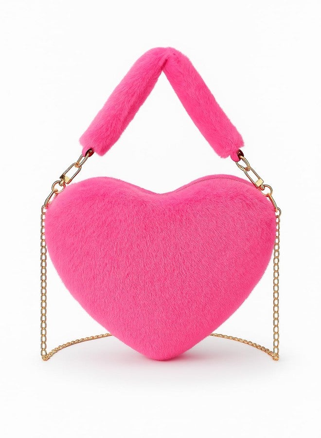 CULT FACTORY Beautiful Pink Kids Side Bag Plush Toy Bags for Kids Girls - Image 1