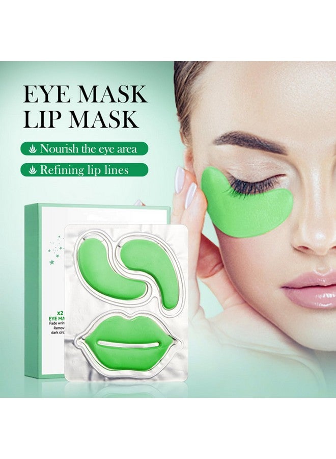 واي بي مجموعة من 10 قطع من لاصقات الصبار تحت العين وقناع مرطب للشفاه من YP - لاصقات الصبار تحت العين، قناع لتنقية خطوط العين للنساء كهدية - Image 2