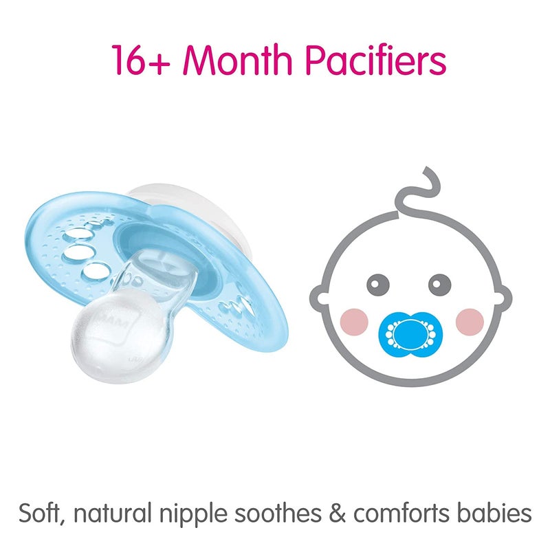 MAM Original Nipple Shape Helps Promote Healthy Oral Development 2 Pack 16 Months Elephant - Image 4