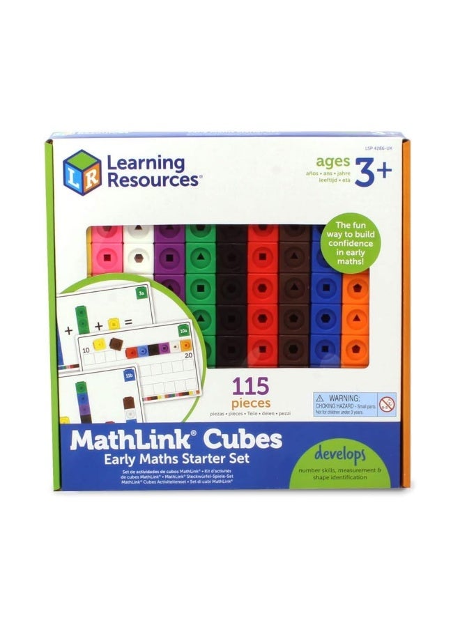 ليرننج ريسورسز مجموعة أنشطة مكعبات MathLink من Learning Resources، 100 مكعب و30 نشاطًا، للأعمار من 4 سنوات فما فوق، تعليم عملي في الرياضيات والعلوم والتكنولوجيا والهندسة والرياضيات - Image 1