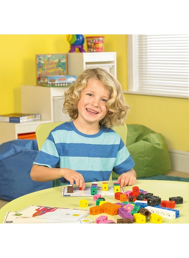 ليرننج ريسورسز مجموعة أنشطة مكعبات MathLink من Learning Resources، 100 مكعب و30 نشاطًا، للأعمار من 4 سنوات فما فوق، تعليم عملي في الرياضيات والعلوم والتكنولوجيا والهندسة والرياضيات - Image 3