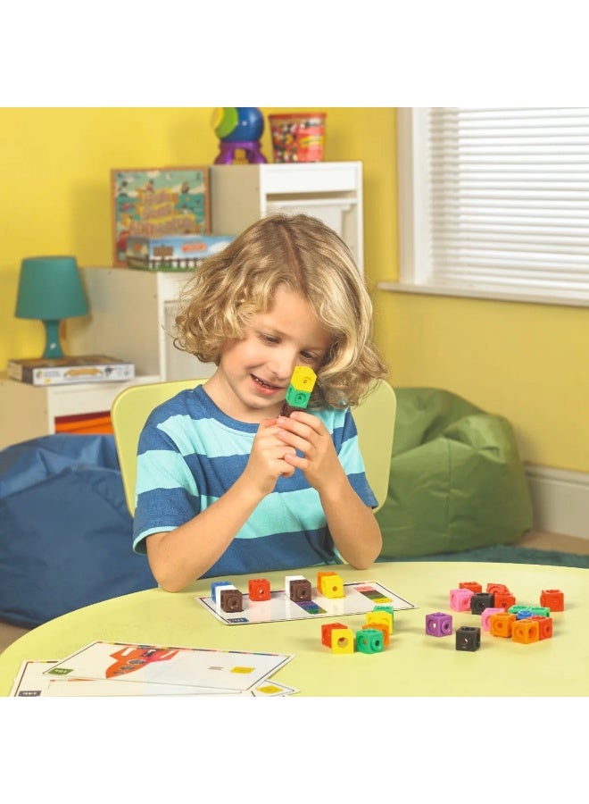 ليرننج ريسورسز مجموعة أنشطة مكعبات MathLink من Learning Resources، 100 مكعب و30 نشاطًا، للأعمار من 4 سنوات فما فوق، تعليم عملي في الرياضيات والعلوم والتكنولوجيا والهندسة والرياضيات - Image 5