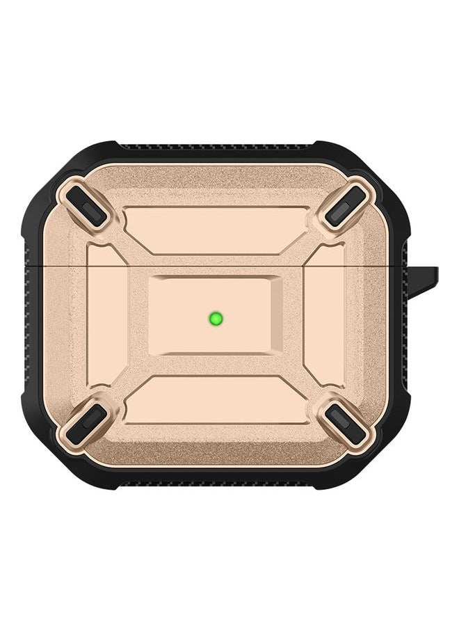 Generic - Case Cover King Kong Armor TPU + PC Earphone Protective Case For AirPods 3 Gold - Image 1