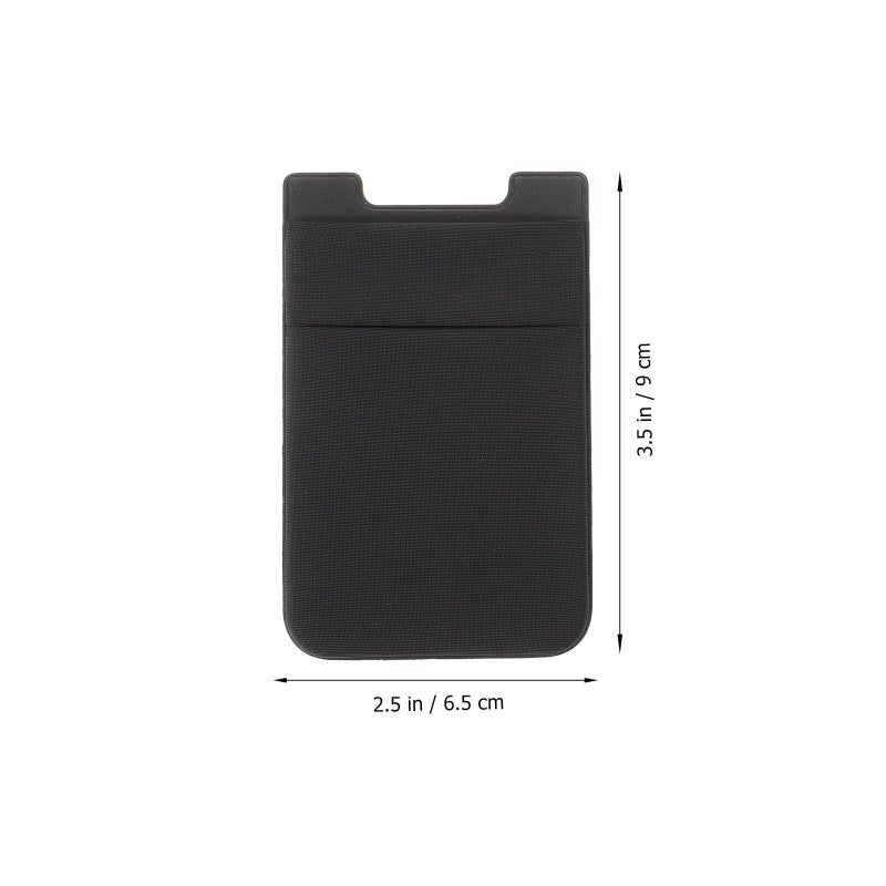 Black Gray Phone Card Holder 2pcs Double Slot Back Pocket for Credit Cards Travel Daily Use - Image 3