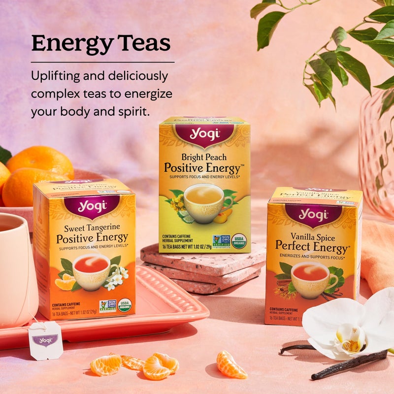 Yogi Energy Variety (3 Pack) Organic Sampler & Tea Gift Set â€“ Contains Caffeine â€“ 48 Tea Bags - Image 5