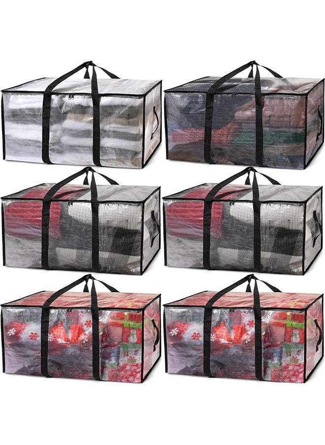 Peachjoy Oversized Moving Bags or Storage Bag – Large Moving Boxes with Backpack Straps, Zippers and Handles – Heavy-Duty Packing Bags for Moving, College Dorm, Decorations, 6 Pack  - Image 1