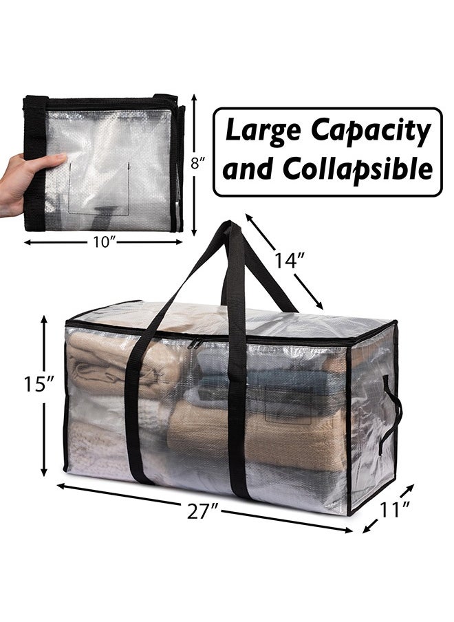 Peachjoy Oversized Moving Bags or Storage Bag – Large Moving Boxes with Backpack Straps, Zippers and Handles – Heavy-Duty Packing Bags for Moving, College Dorm, Decorations, 6 Pack  - Image 3