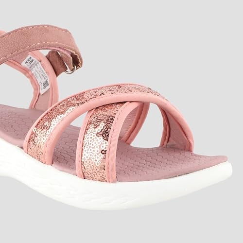FUEL Fasion Sandals for Women Comfortable & Lightweight, Flexible & Breathable Flat Stylesh Sandal for ladies, Dailywear Footwear(Pink-2UK) - Image 3
