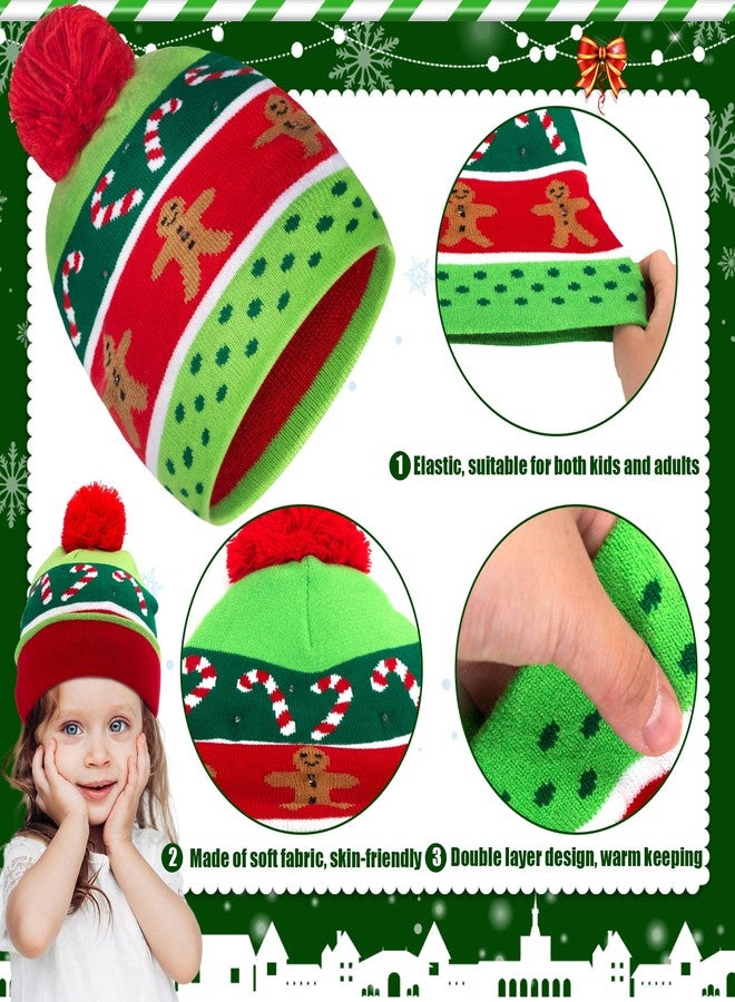شيندل قبعات Shindel المضيئة، قطعتان، قبعة محبوكة بإضاءة LED لحفلات الكريسماس - Image 3