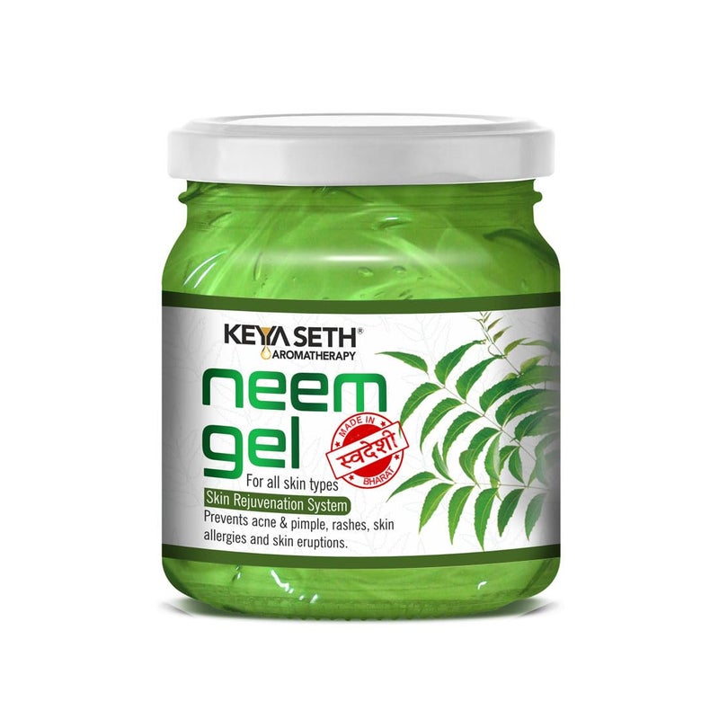 KEYA SETH AROMATHERAPY, DEVICE OF DROP Keya Seth Aromatherapy Neem Gel Moisturizer For Oily Sensitive Skin Prevents Acne Pimple Rashes Skin Allergies Skin Eruption with Pure Neem Extract 190gm  - Image 1