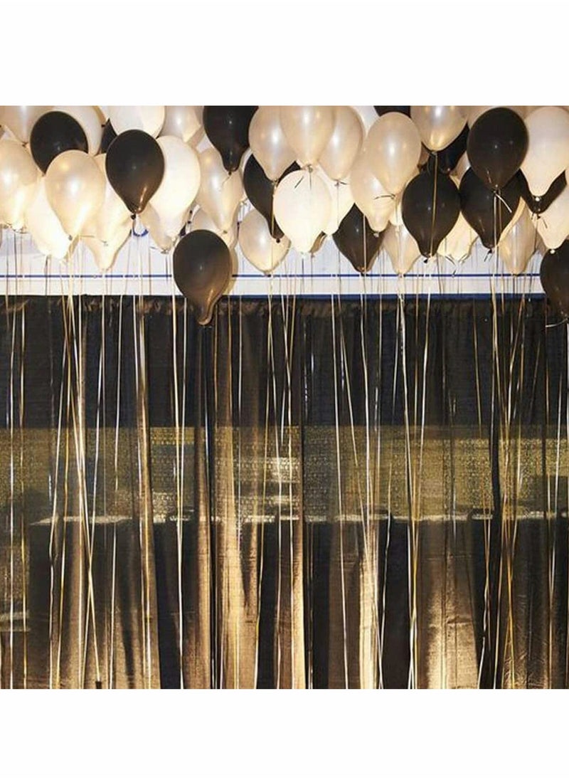 Excefore - Crepe Paper Streamers, Gold Streamers, Silver and Black Streamers Party Decorations, Party Streamers for Birthday Party Decorations, Wedding(1.8 Inch x 82 Ft/Roll - 6 Rolls) - Image 1