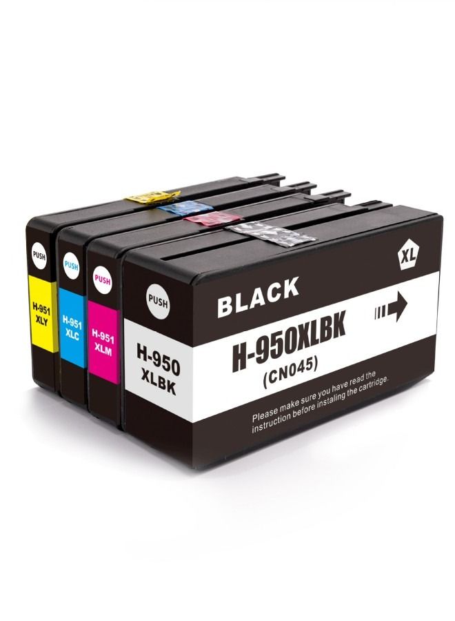 4 Packs Applicable to HP8100 8600 8610 8620 276dw Printer HP950 951 Ink Cartridge  - Image 1