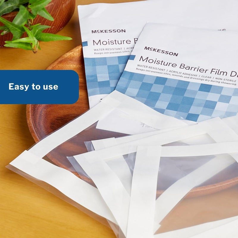 McKesson Moisture Barrier Film Dressings  WaterResistant Wound Protector for Showering  10 in x 12 in 5 Count 1 Pack - Image 5