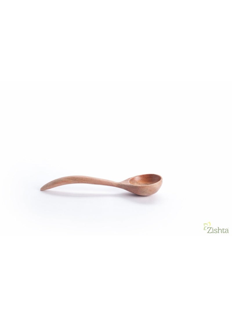 Zishta وعاء "Zishta" اليدوي متعدد الاستخدامات (للحساء، الآيس كريم، والوجبات الخفيفة) مصنوع من خشب النيم، ومرفق بملعقة | طقم من وعاءين للخلط والوجبات الخفيفة | أوعية تقديم مثالية للإفطار، الحساء، والسلطات - مناسبة للاستخدام في المطبخ المنزلي - Image 4