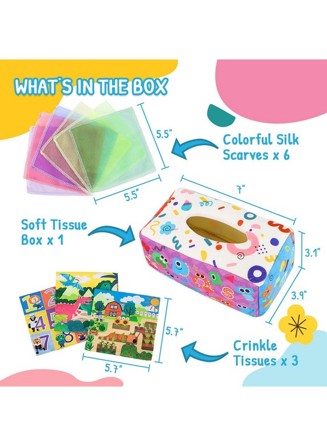 URMYWO Baby Tissue Box Toy - Montessori Baby Toys for 6-12 Months 1 Year Old Boy Girl - Soft Crinkle Sensory Toys for Infant Toddlers - Easter Basket Essentials Stuffers - Baby Boy Girl Gifts - Image 4