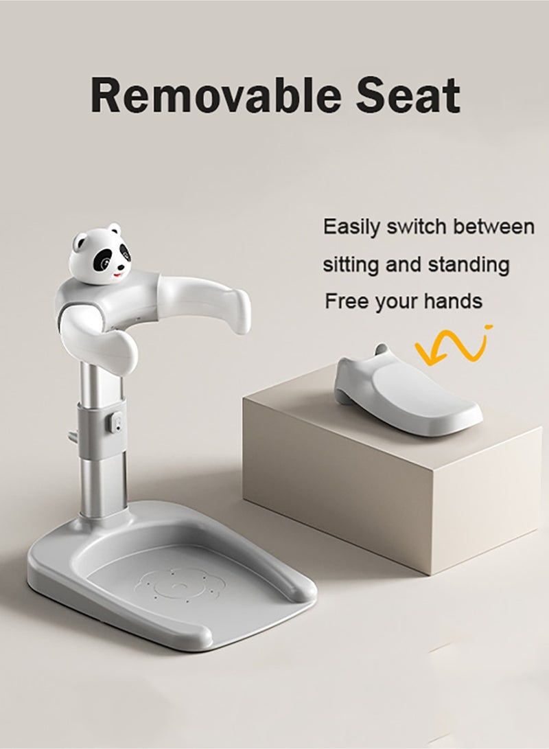 MissTiara Baby Shower Stand with detachable Small Stool, Adjustable Height Panda Bathing Station with Non-slip Base, Portable Bathing Assistant, Smart Water Flow Hug Tower Bath Shower Stand, Hugable Panda Bathing Stand for Infants and Toddlers - Image 5