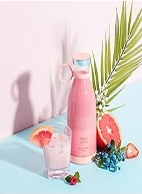 Personal Size Blender, Mini Portable Fast Fresh Juice Blender, USB Rechargeable Portable Smoothie Blender, Electric Juicer Cup with 4 Blades (White) - By Katakeet Store 床