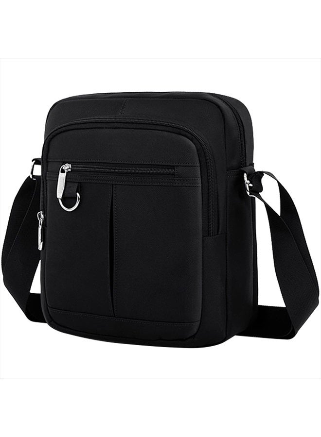 Ogetok Small Crossbody Bag for Mens Women, Small Men's Messenger Bag Sling Purse Side Bag, Travel Passport Phone Shoulder Handbag (Black) - Image 1