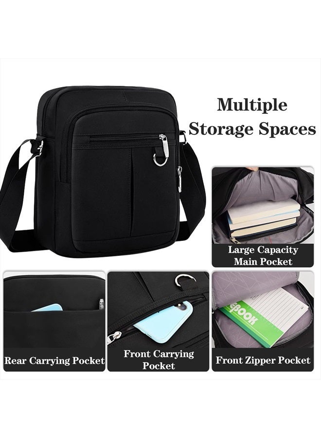 Ogetok Small Crossbody Bag for Mens Women, Small Men's Messenger Bag Sling Purse Side Bag, Travel Passport Phone Shoulder Handbag (Black) - Image 4