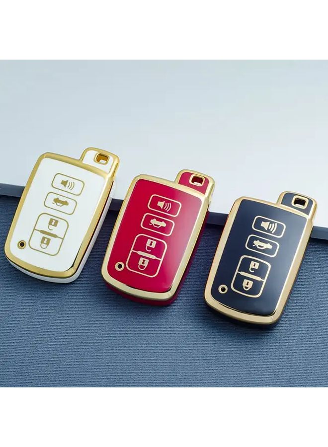 White TPU Key Case Cover For Toyota Avalon Camry Corolla Highlander RAV4 2012 2019 - Image 4