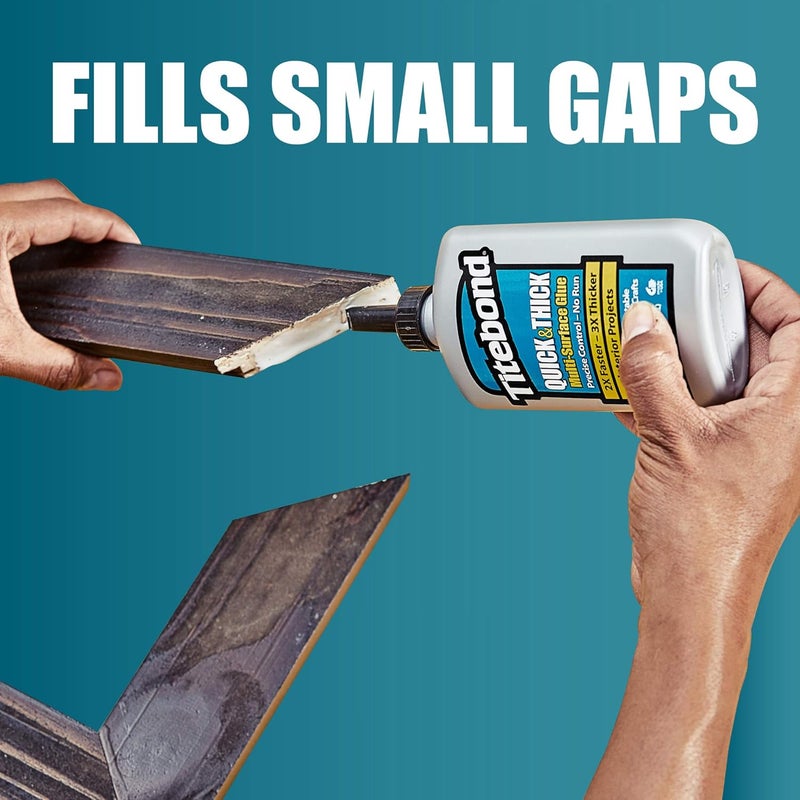 Titebond Quick & Thick Multi-Surface Glue - 8 fl oz, No-Run, No-Drip Formula for Interior Projects - Image 5