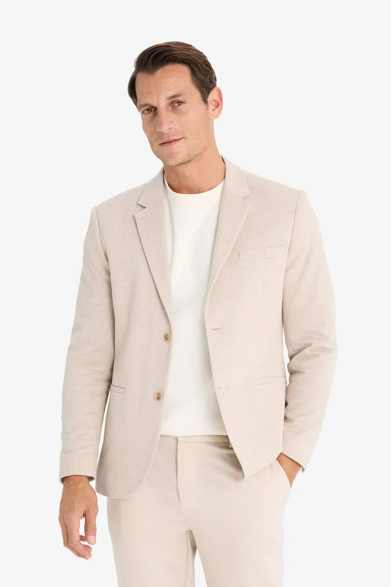 Defacto  Slim Fit Lined Blazer for Men | Best Price UAE