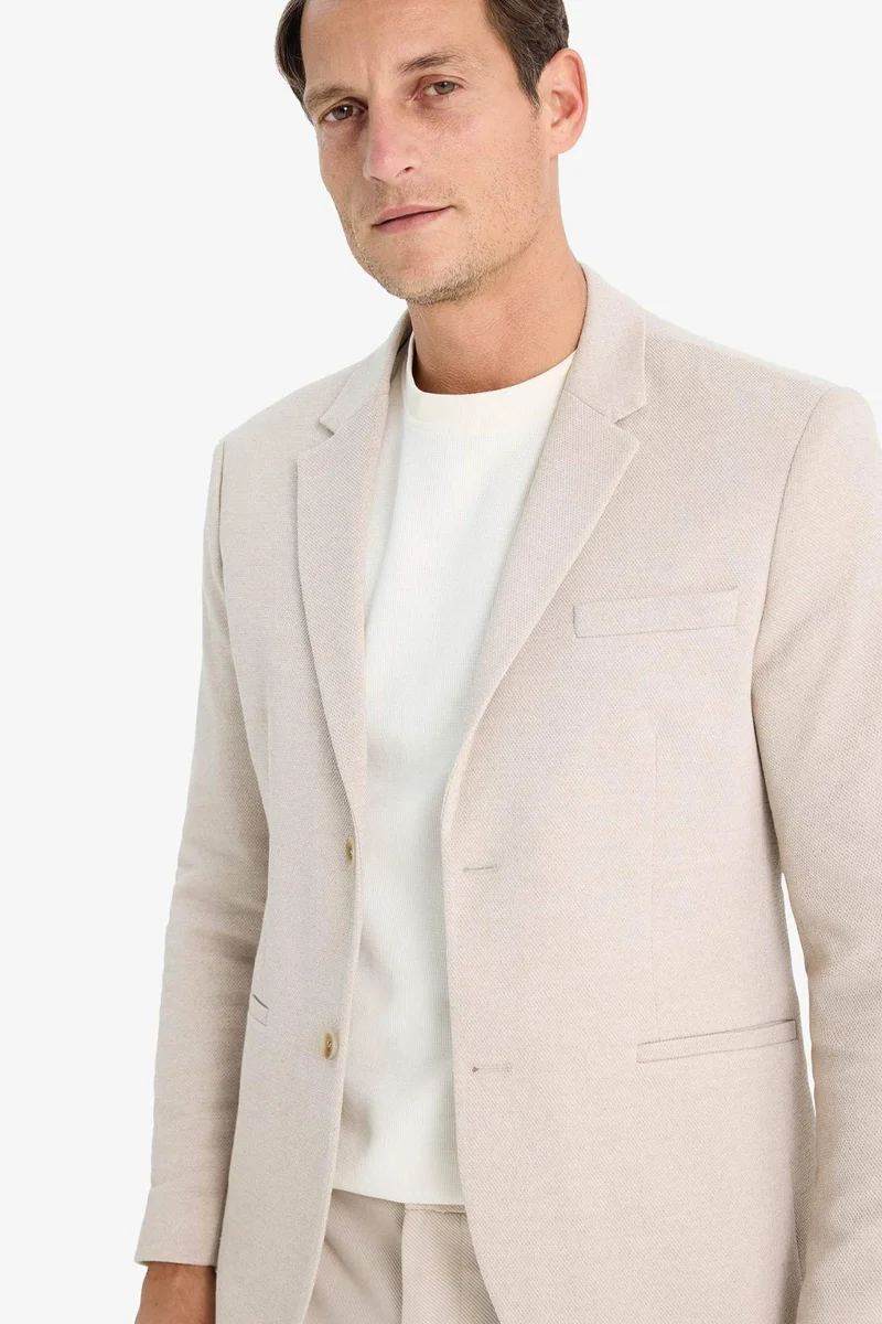 Defacto  Slim Fit Lined Blazer for Men | Best Price UAE