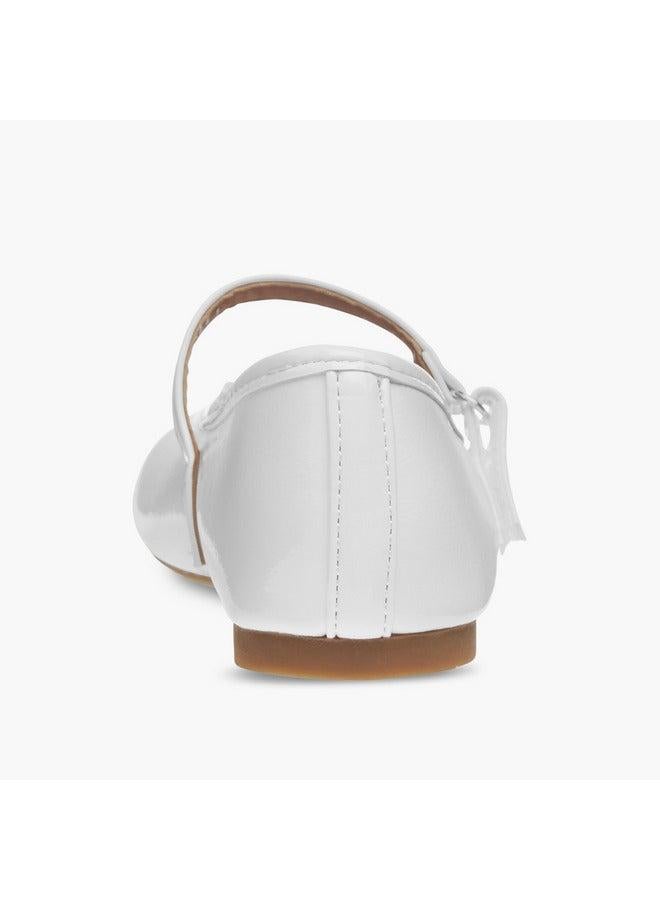 Flora Bella By Shoexpress Girls Solid Ballerina Shoes with Hook and Loop Closure - Image 5