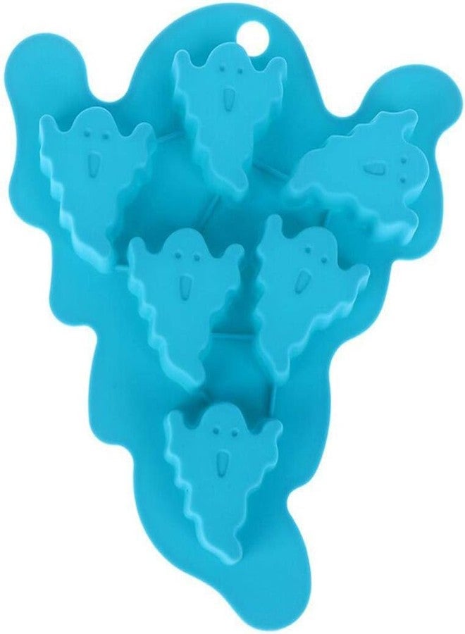 Wetco 6-Cavity Chocolate Molds Silicone Candy Jelly Mold - Candy Gummy Molds and Silicone Ice Cube Tray Nonstick Baking Mold, Approved Food Grade Silicone Molds (Ghost) - Image 1
