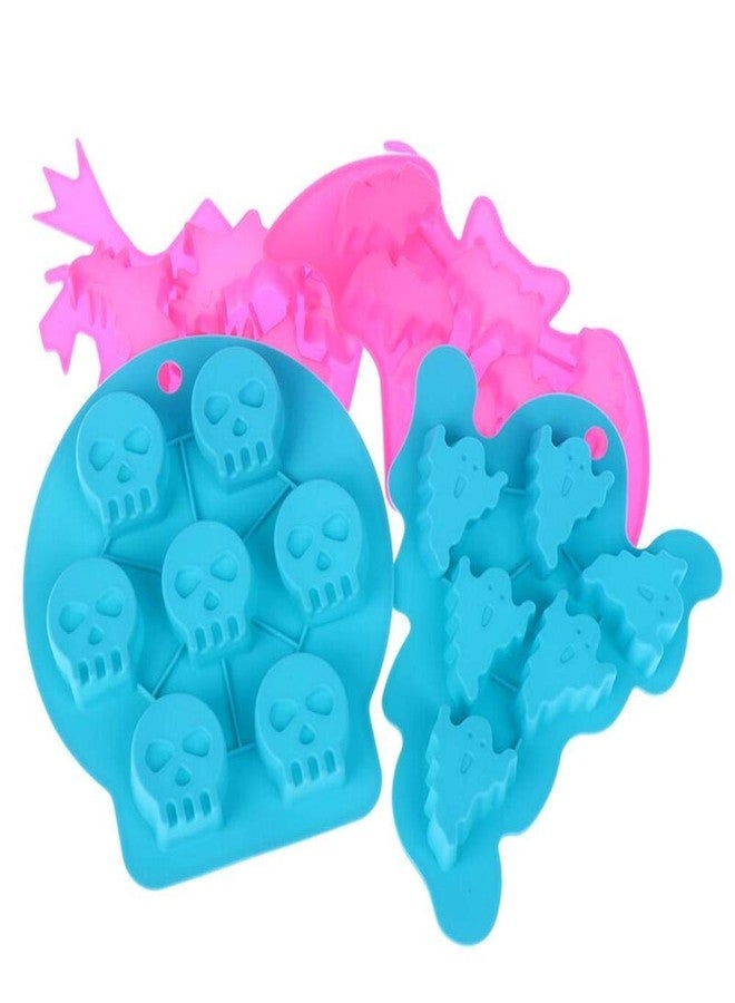 Wetco 6-Cavity Chocolate Molds Silicone Candy Jelly Mold - Candy Gummy Molds and Silicone Ice Cube Tray Nonstick Baking Mold, Approved Food Grade Silicone Molds (Ghost) - Image 2