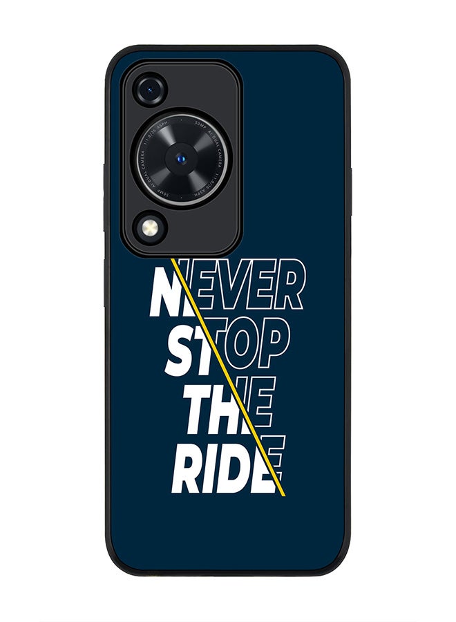 Stylizedd Rugged Black edge case for Huawei nova Y72 / Huawei Enjoy 70 4G, Slim fit Case Flexible Anti Drop TPU Gel Thin Cover - Never stop the ride - Image 1