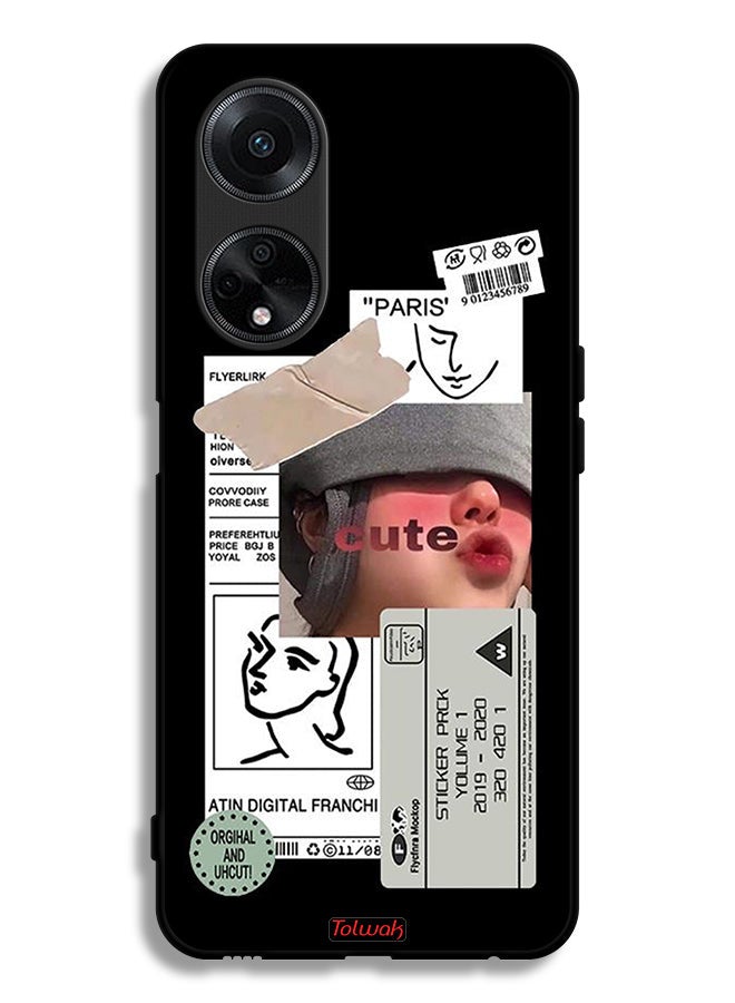 Tolwak Oppo F23 5G Protective Case Cover Cute Sticker - Image 1