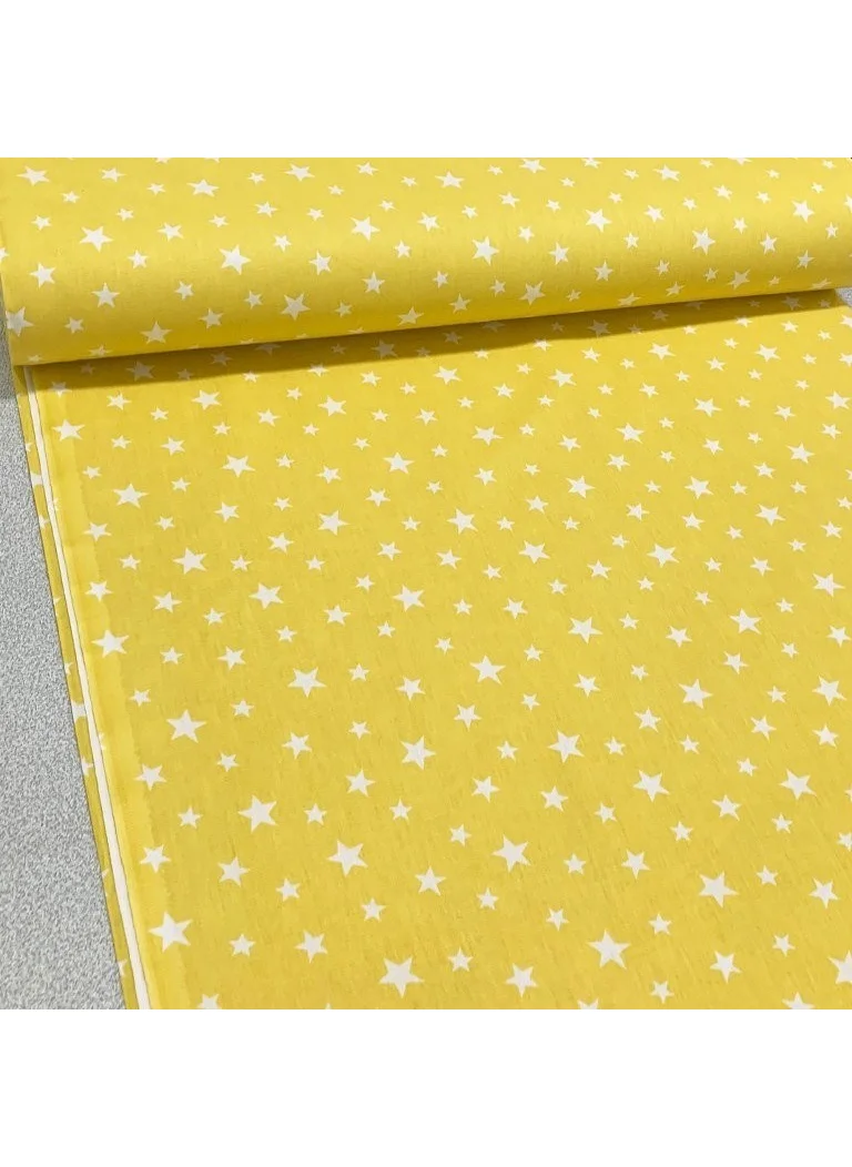 Bebek Özel Baby Special 100% Cotton Baby and Kids Elastic Bed Sheet with Yellow Stars 70X100