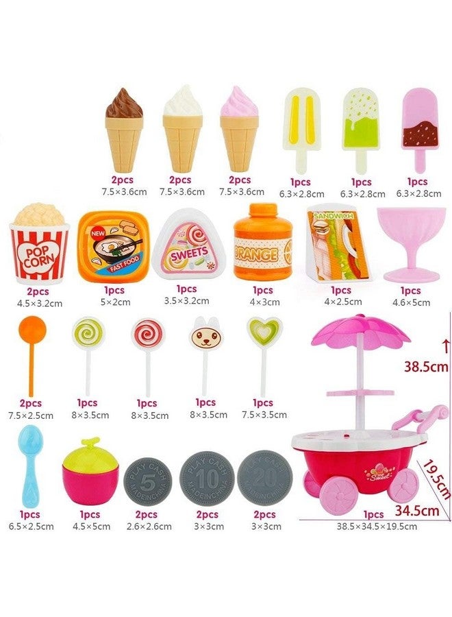 Goyal's Ice Cream Toy Sweet Cart Play Set for Kids Pretend Play Food - Educational Ice-Cream Trolley Truck Great Gift for Girls and Boys Ages 3-12 Years - Image 3