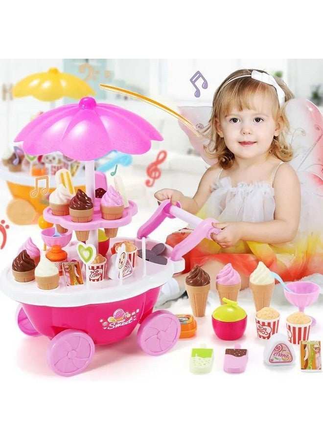 Goyal's Ice Cream Toy Sweet Cart Play Set for Kids Pretend Play Food - Educational Ice-Cream Trolley Truck Great Gift for Girls and Boys Ages 3-12 Years - Image 1