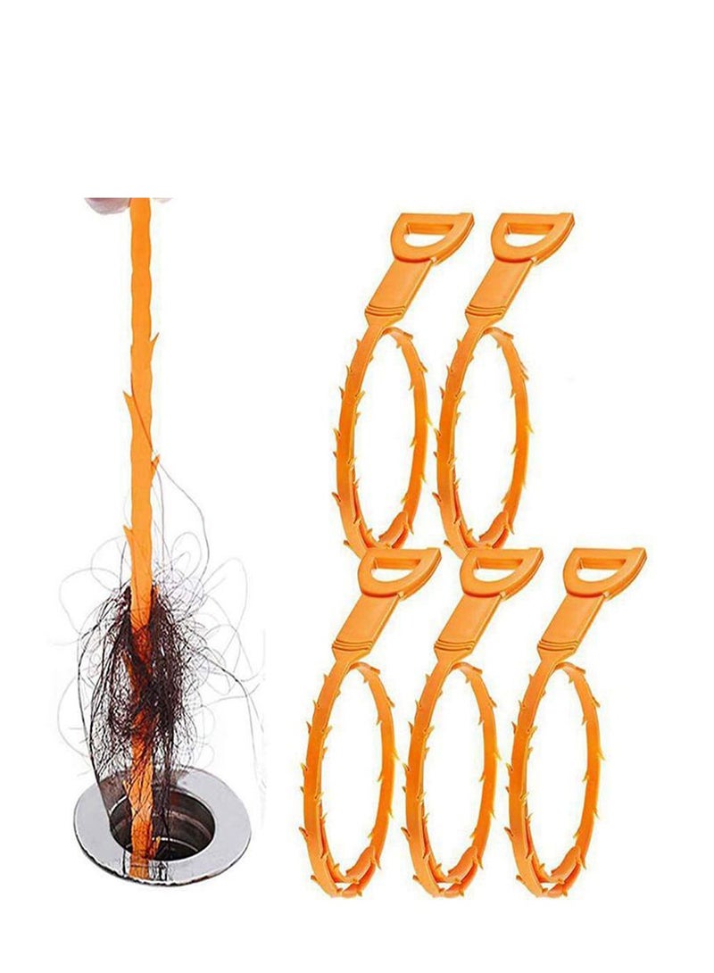 SYOSI Drain Clog Remover, 3 Pack 19.6 Inch Snake Clog Remover Tool, Drain Cleaner Tool for Sink, Tube Drain Cleaning, Hair Clog Remover for Shower Kitchen Sink Bath Tub Bathroom. - Image 2