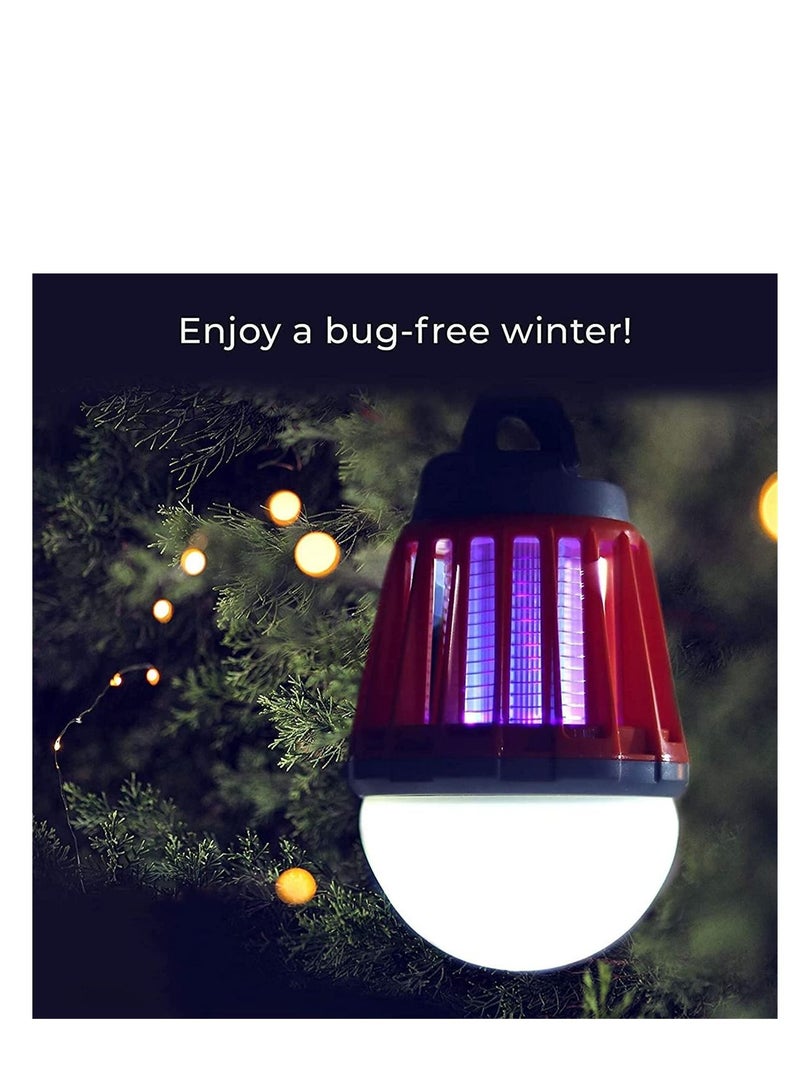 Excefore Bug Bulb, 2 in 1 Camping Lantern, Electric Bug Zapper Light Bulb, Portable Waterproof, Mosquito, Gnat, Fly Killer, LED Tent Lamp - Image 3