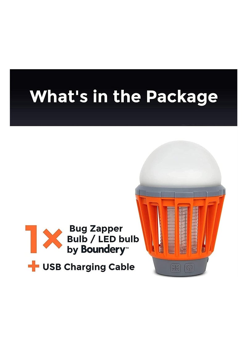 Excefore Bug Bulb, 2 in 1 Camping Lantern, Electric Bug Zapper Light Bulb, Portable Waterproof, Mosquito, Gnat, Fly Killer, LED Tent Lamp - Image 5