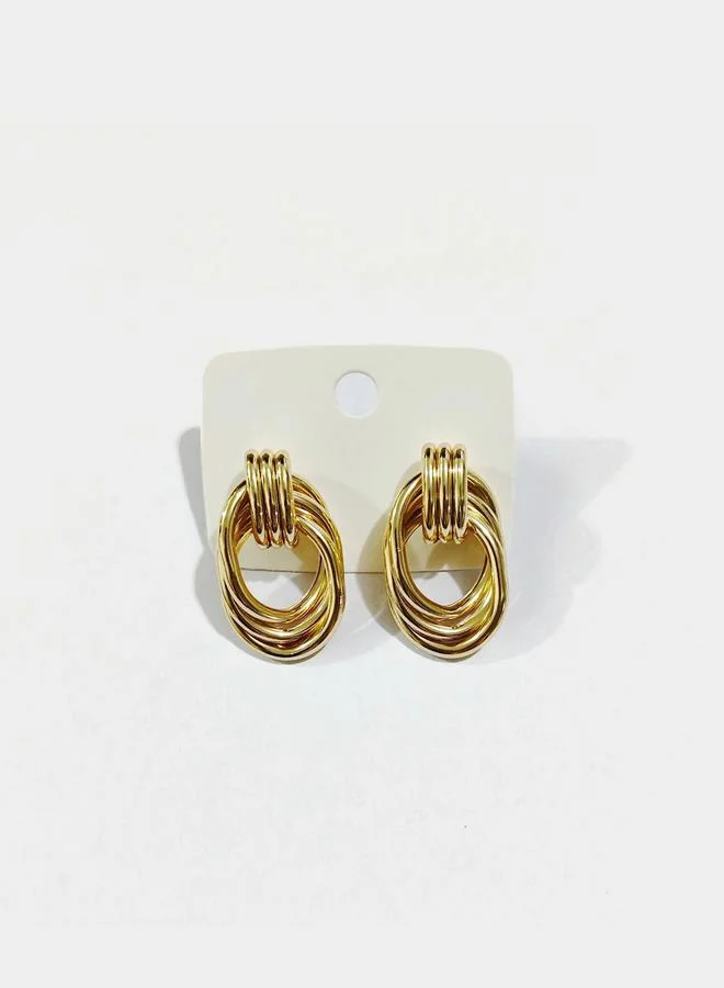 Styli Styli Interlock Oval Earrings
