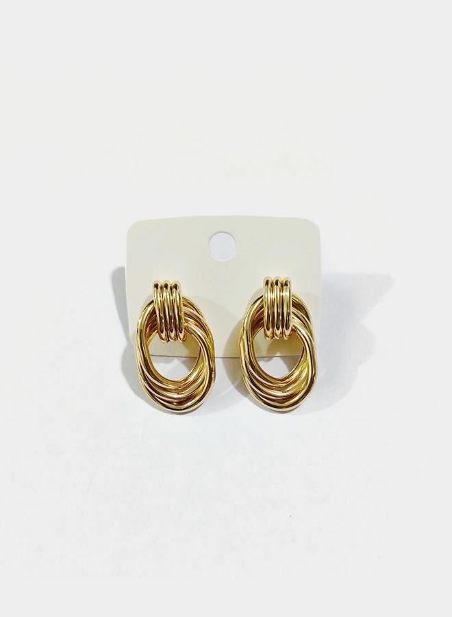 Styli Interlock Oval Earrings